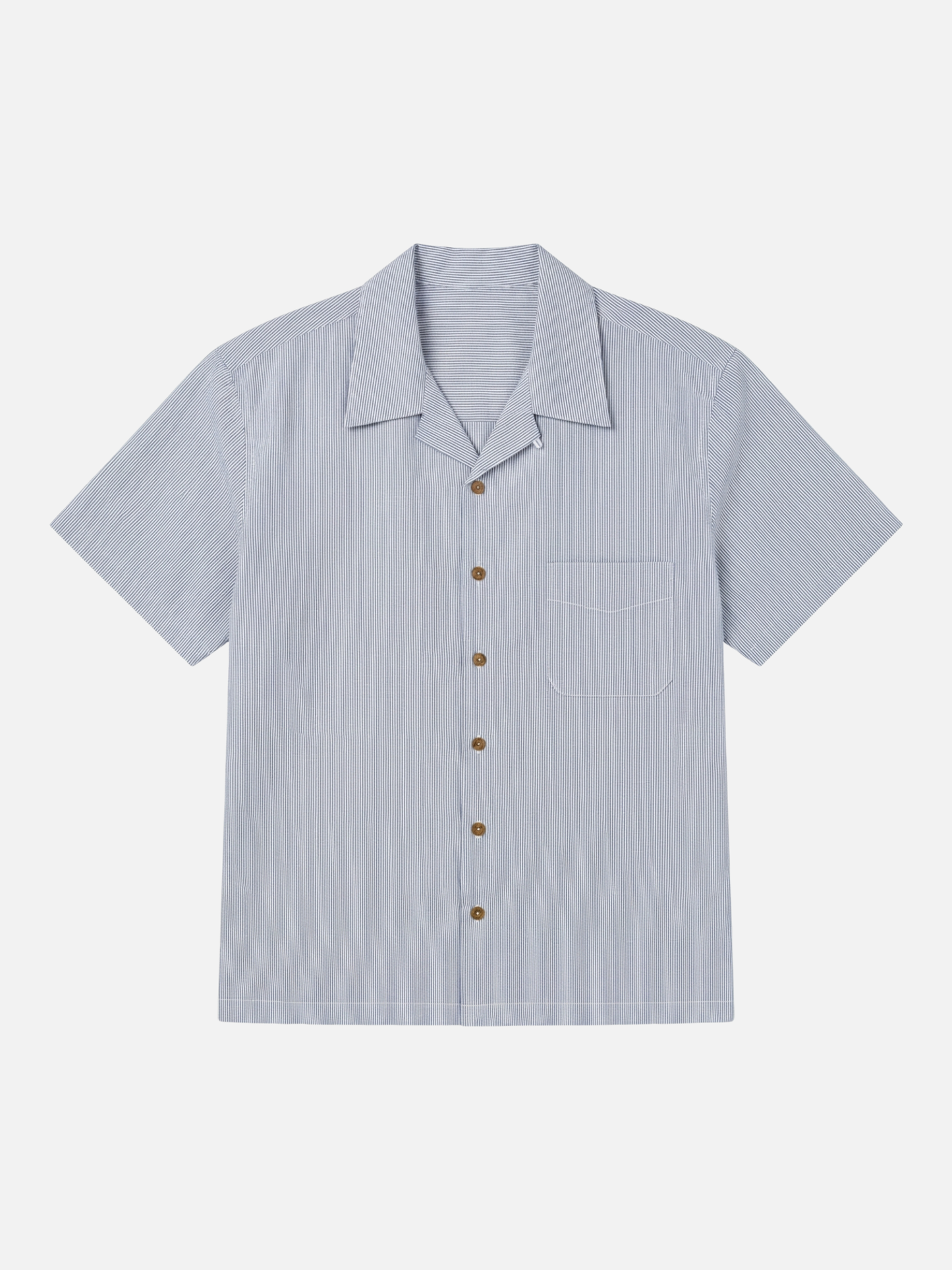 ATRIUM - Textured Stripe Camp Shirt - 