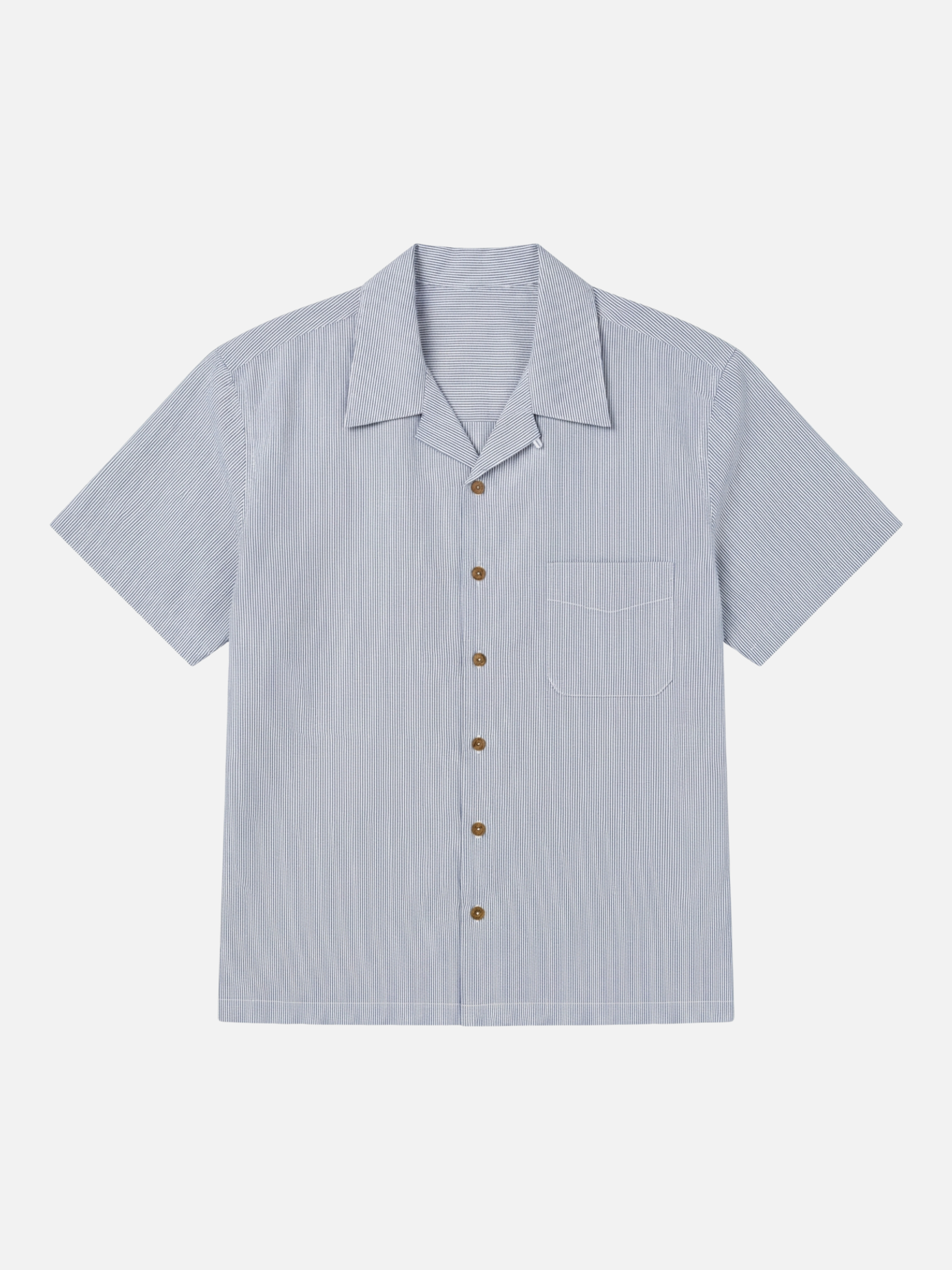 ATRIUM - Textured Stripe Camp Shirt - 