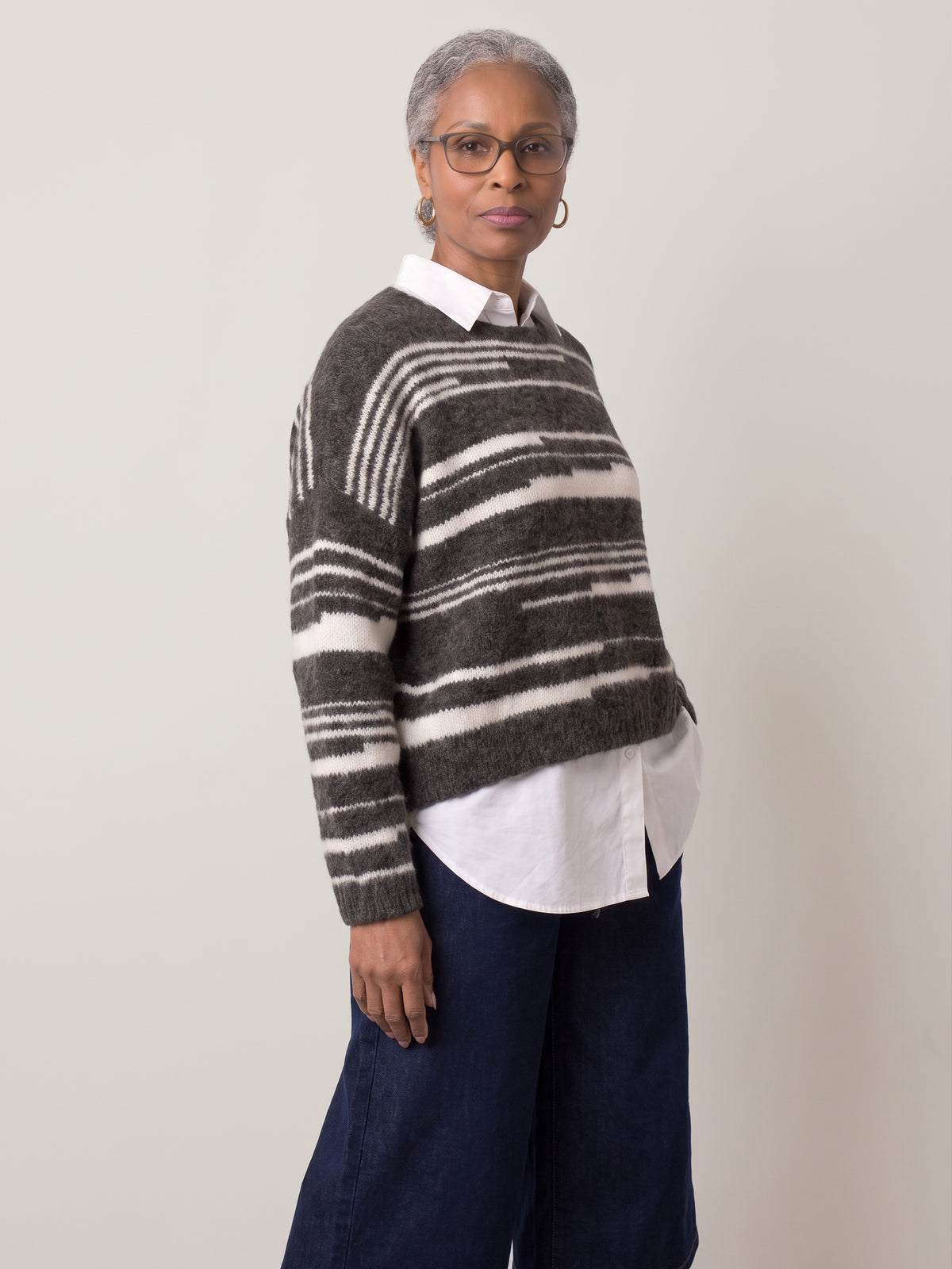 LYLA + LUXE - Azzurra Striped Sweater - 