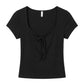 LOVEFINN - Square Neck Short Sleeve Top - Black