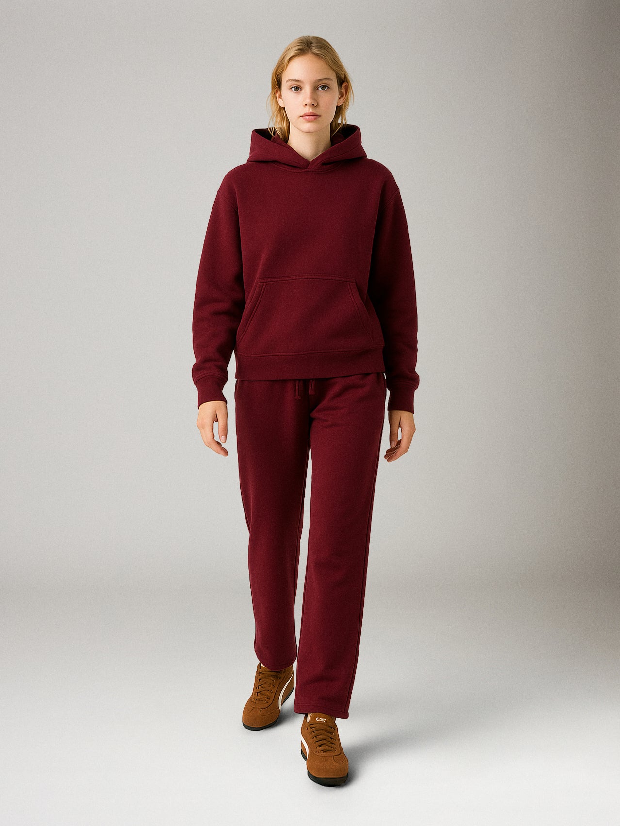 PGD - Daniella Everyday Fleece Straight Leg Sweatpant - Dark Cherry