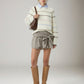 PIECES - Nelia Stripe Crewneck Sweater - 
