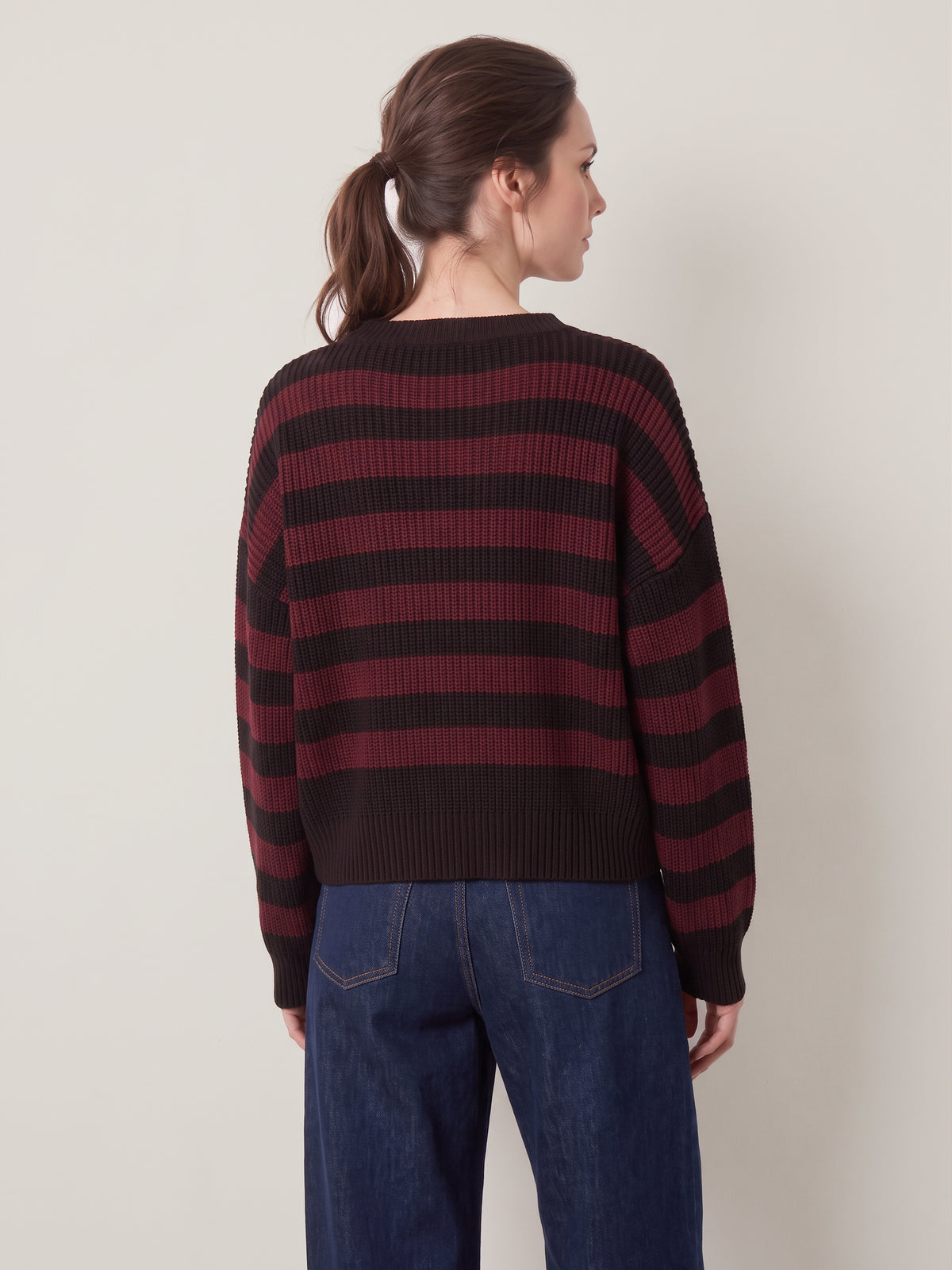 LYLA + LUXE - Bobby Stripe Crewneck Pullover Sweater - 