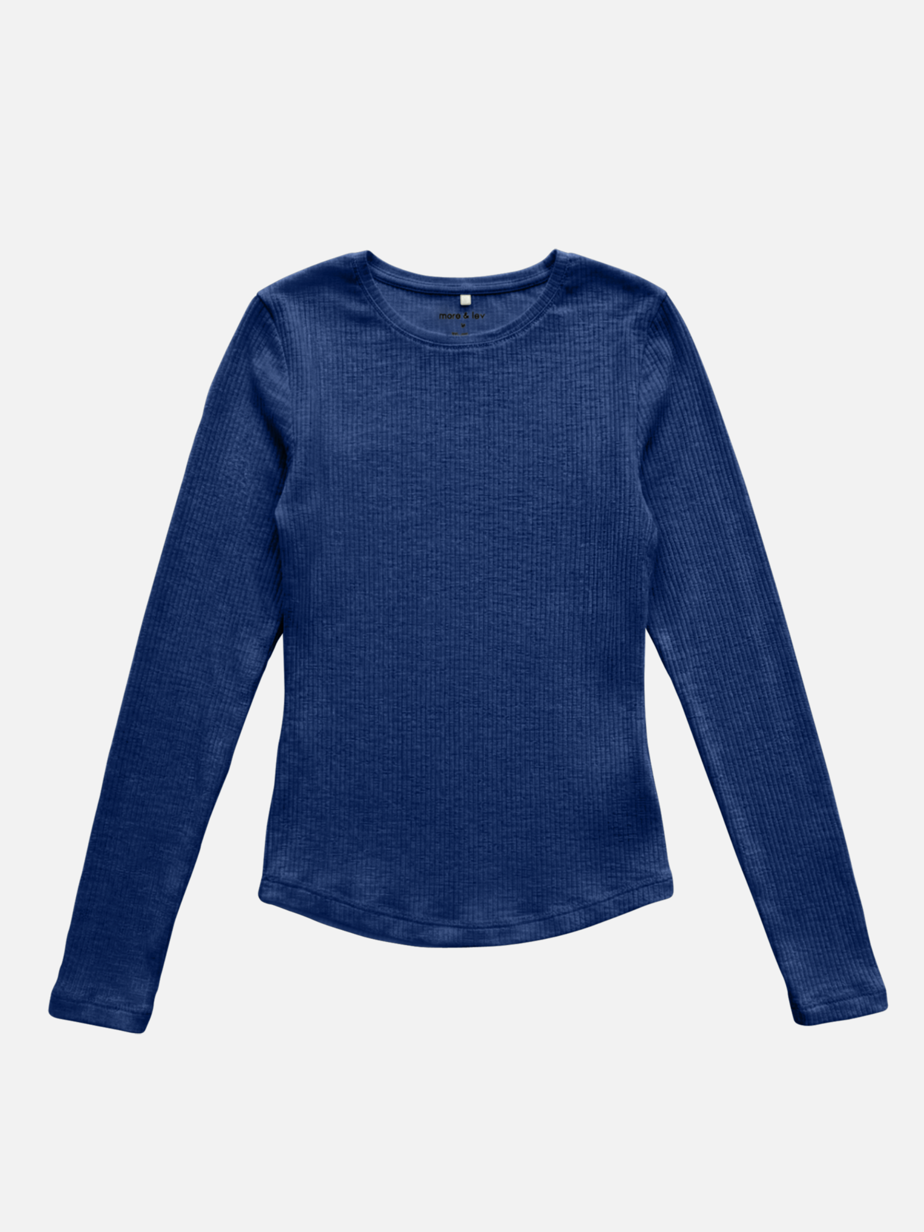 MONK & LOU - Bryony Wide Rib Long Sleeve Top - 