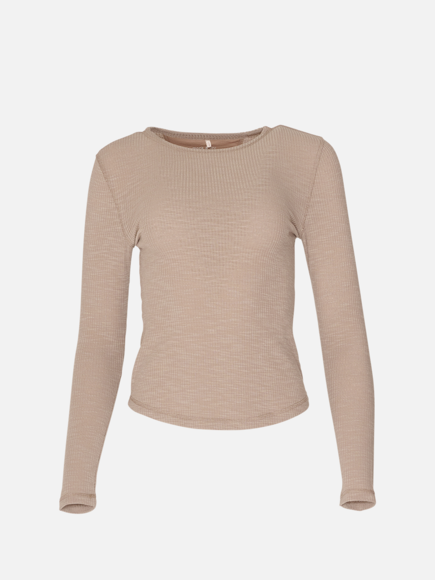 MONK & LOU - Bryony Wide Rib Long Sleeve Top - 