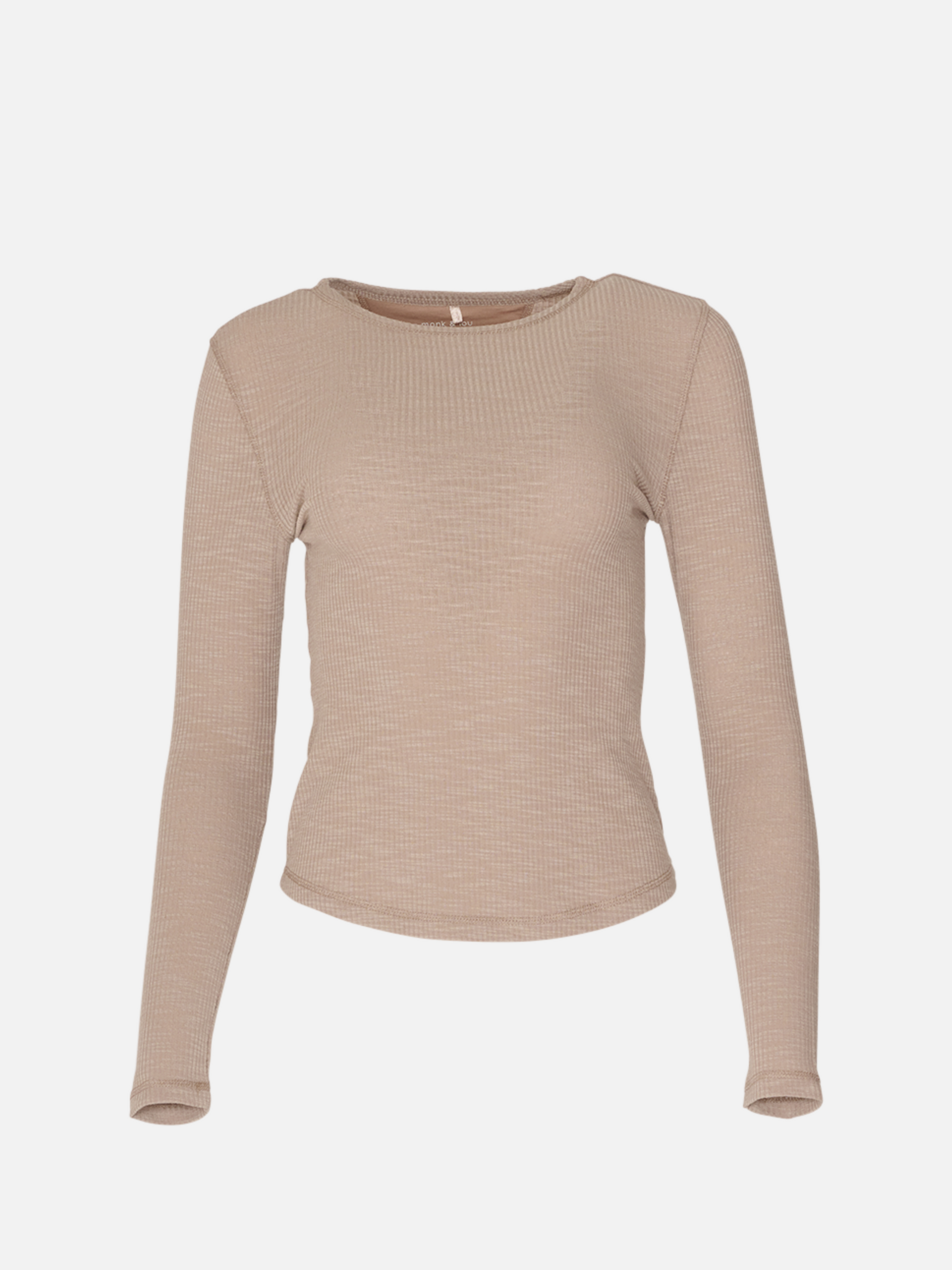 MONK & LOU - Bryony Wide Rib Long Sleeve Top - 