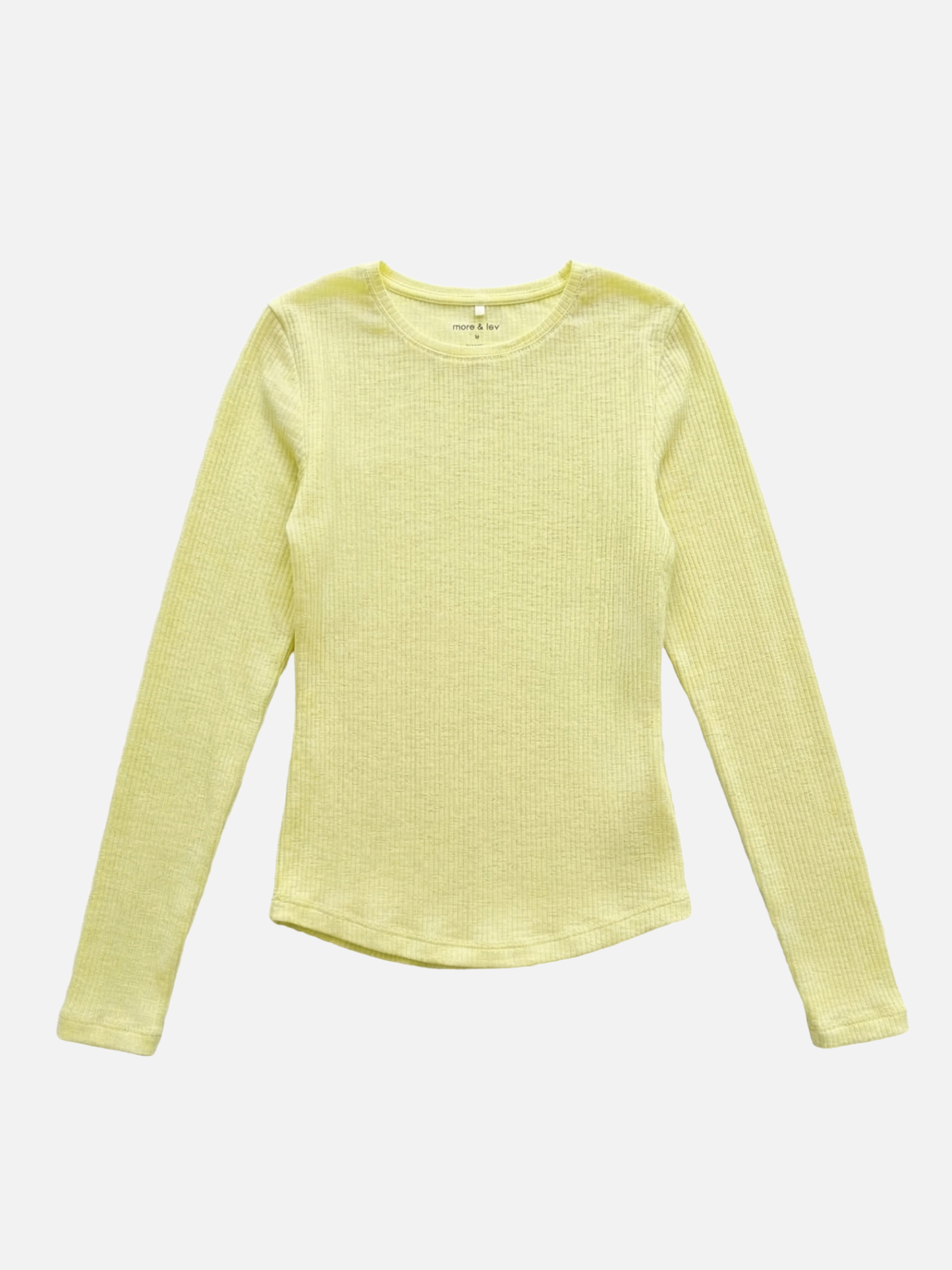 MONK & LOU - Bryony Wide Rib Long Sleeve Top - 