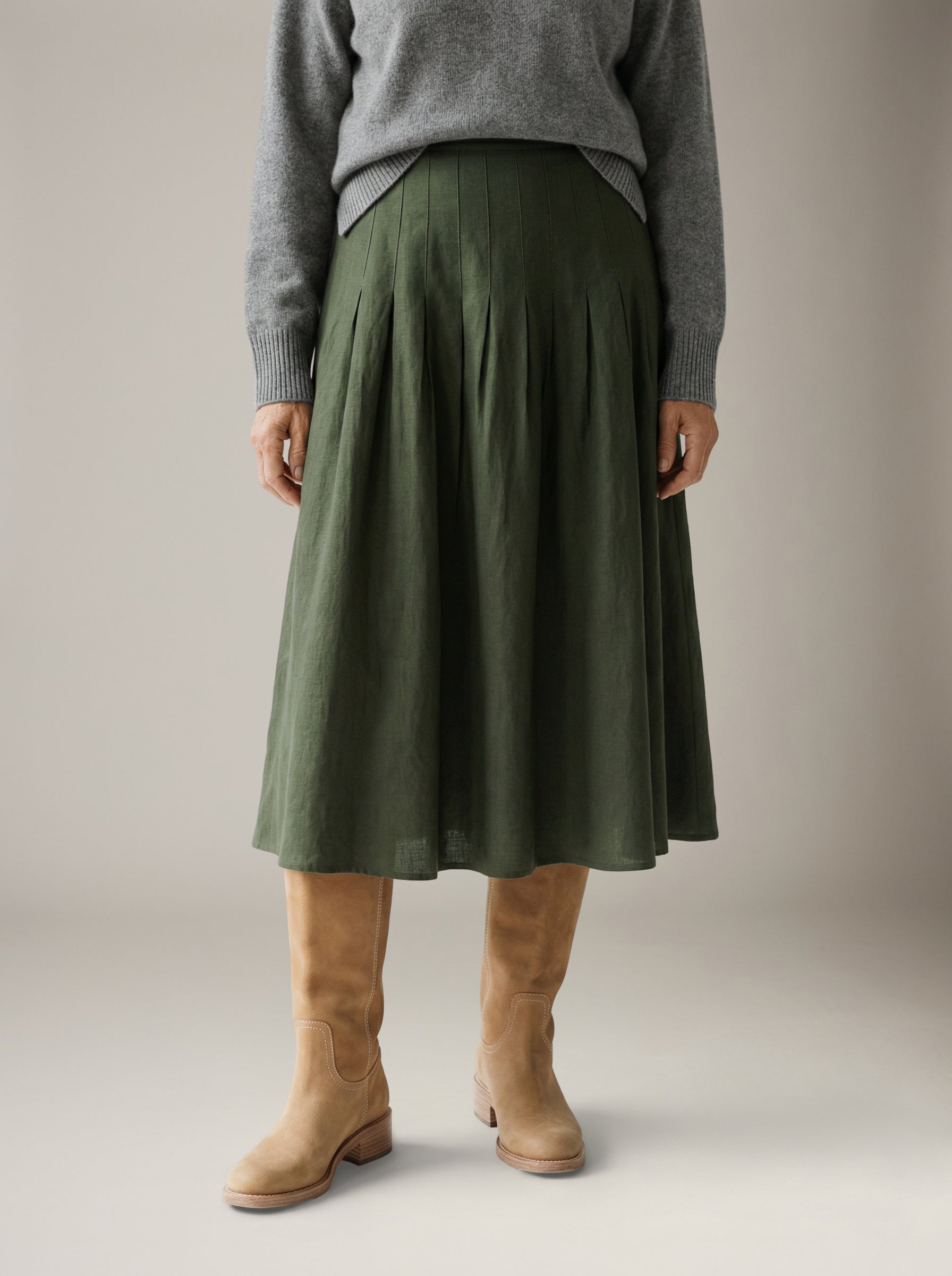 MONK & LOU - Malika Pleated Skirt - 