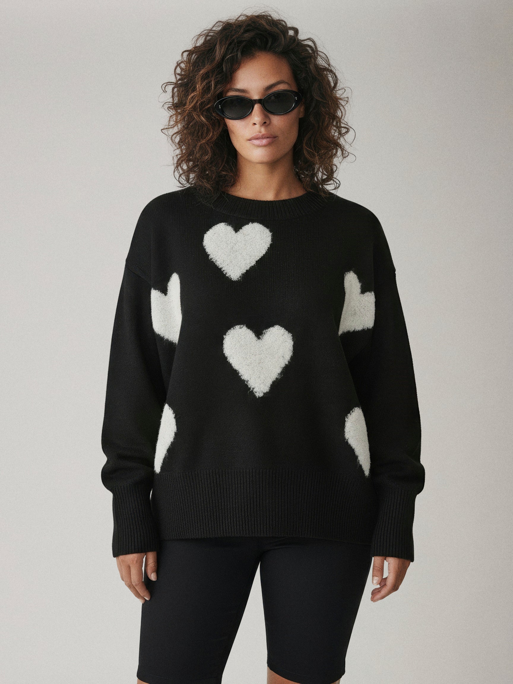 LYLA + LUXE - Ajax Heart Crewneck Sweater - 