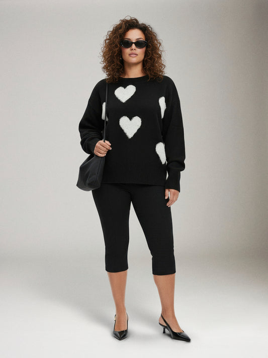 LYLA + LUXE - Ajax Heart Crewneck Sweater - 
