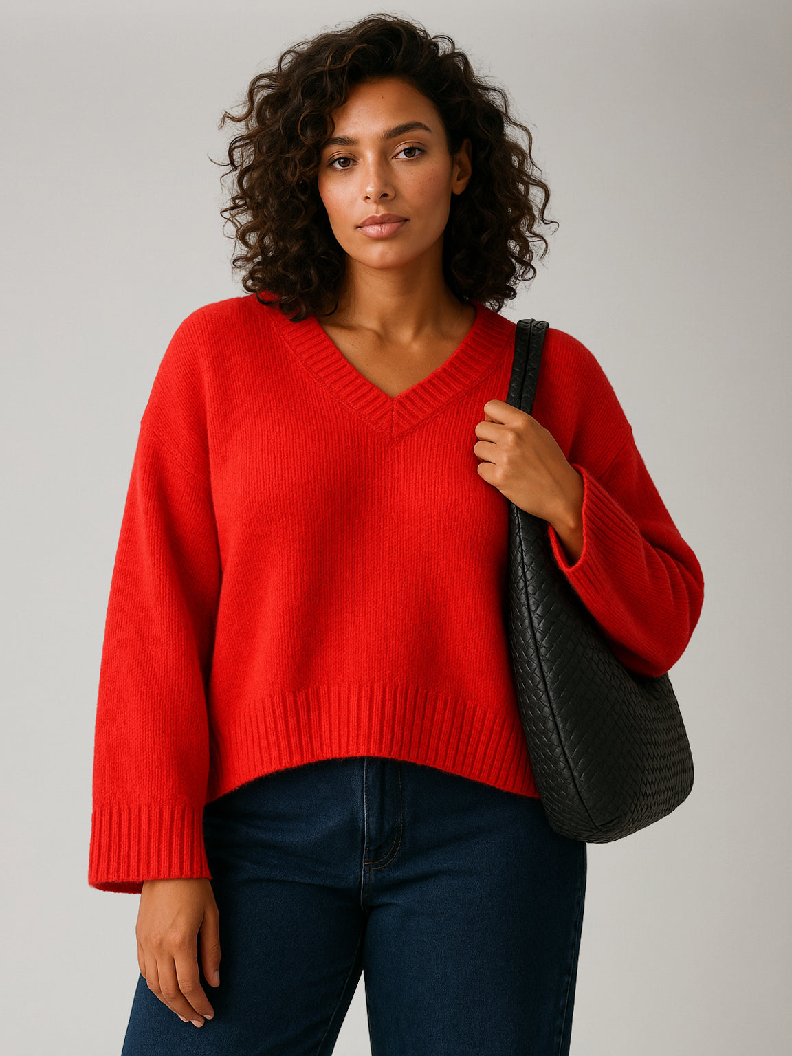 LYLA + LUXE - Etta Eco V-neck Sweater - 