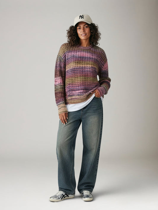 Simone Space Dye Crewneck Sweater