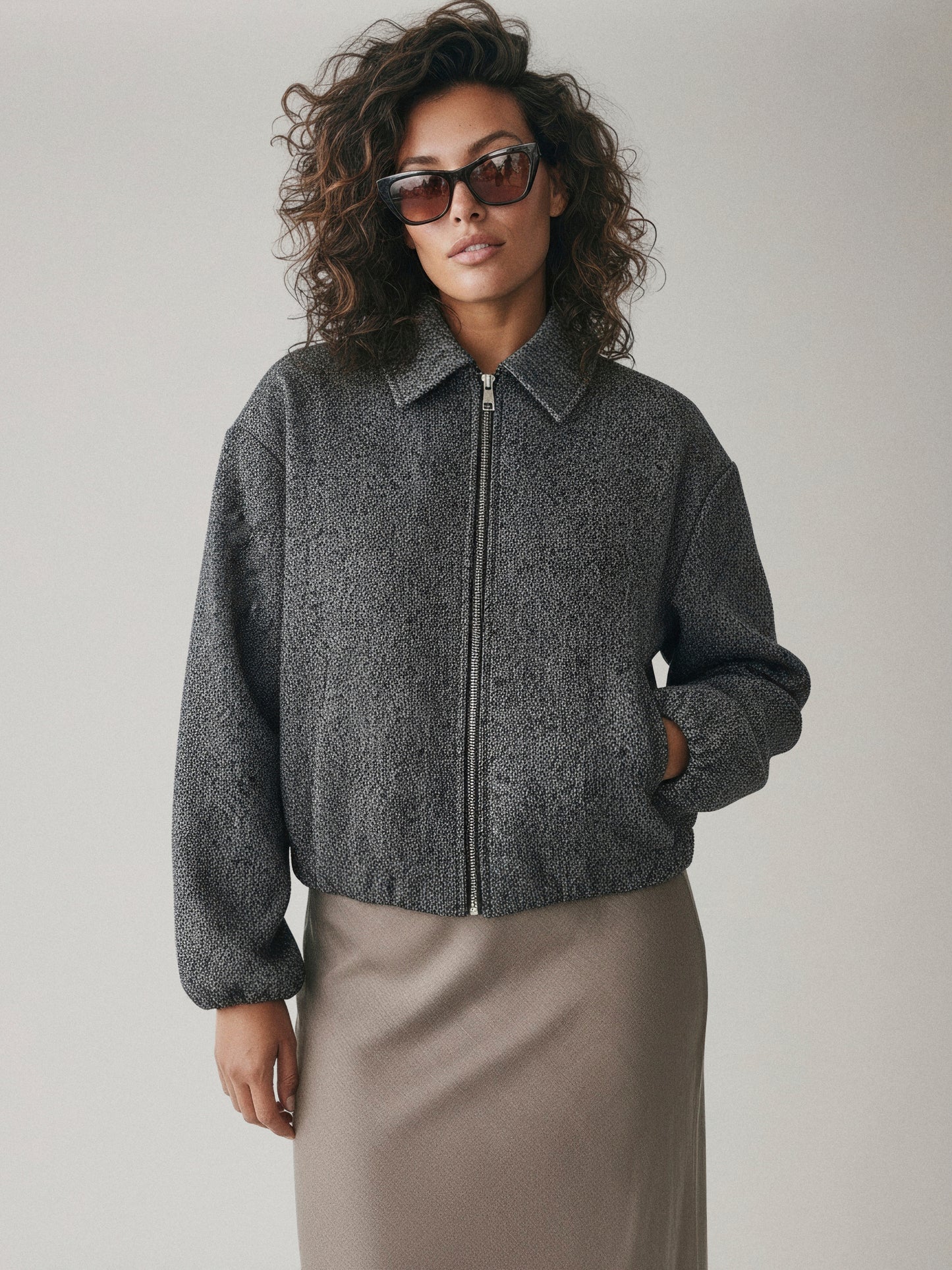 ONLY - Alberte Herringbone Bomber - 