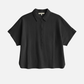 MONK & LOU - Camile Polo Top - Washed Black