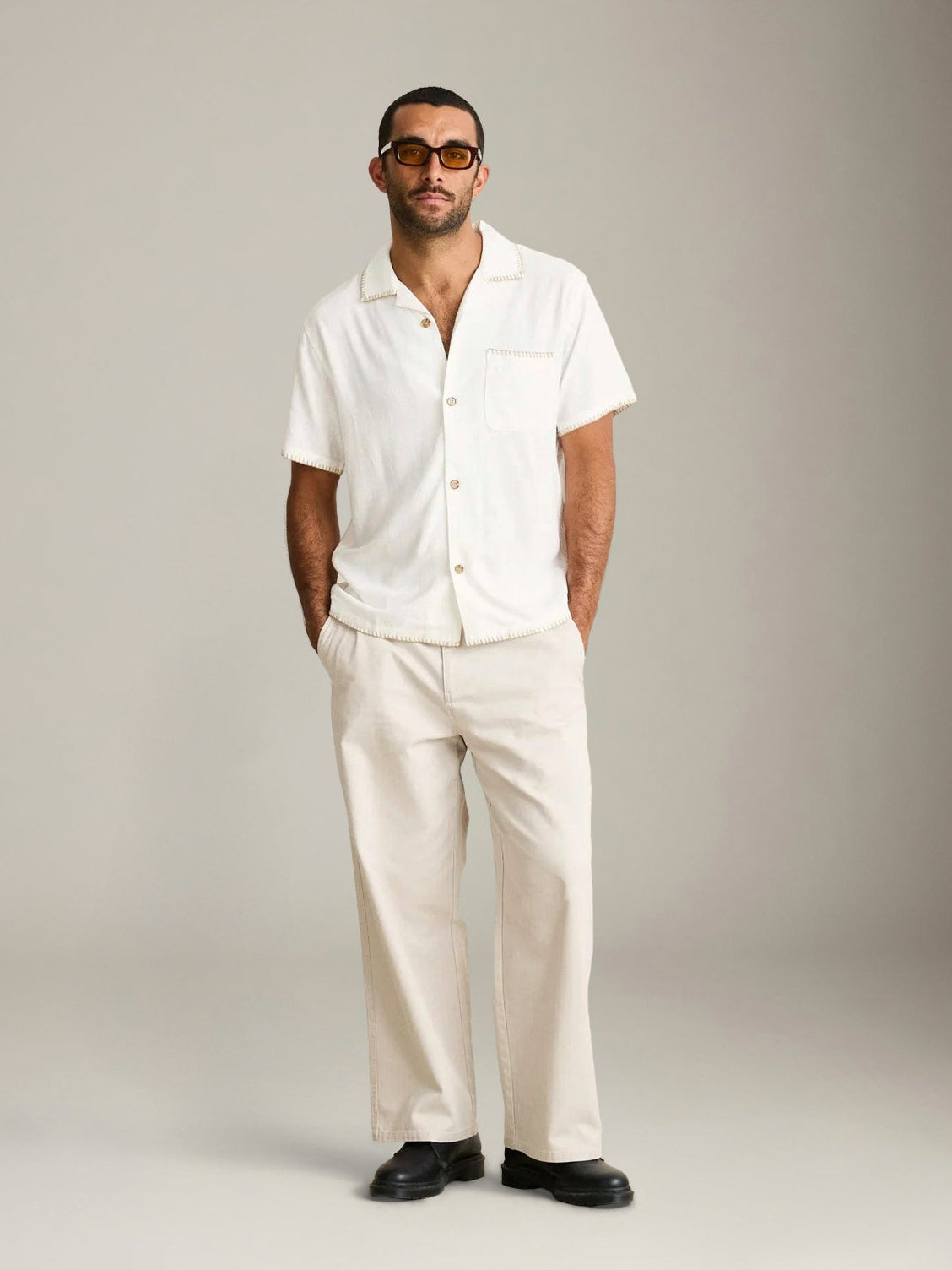 RHYTHM - Whip Stitch Shortsleeve Shirt - 