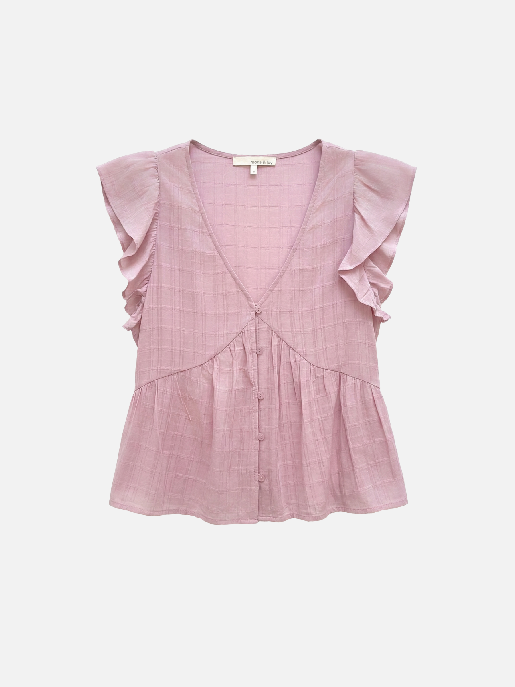 MONK & LOU - Clare Waterfall Sleeve Blouse - 