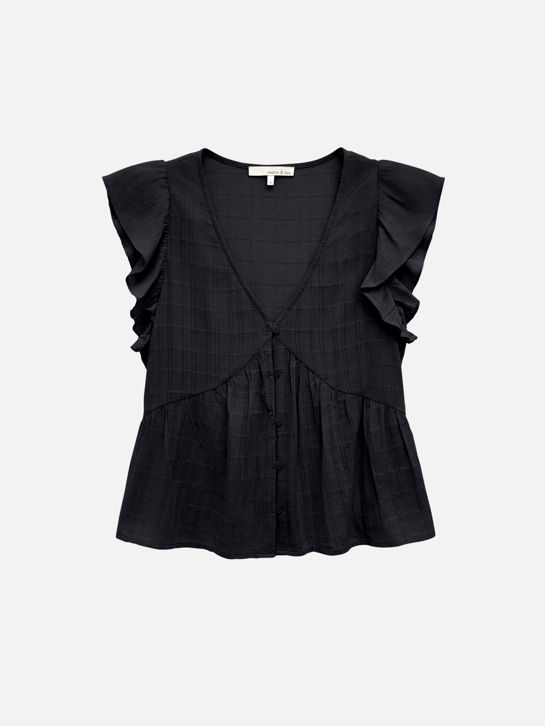 MONK & LOU - Clare Waterfall Sleeve Blouse - 