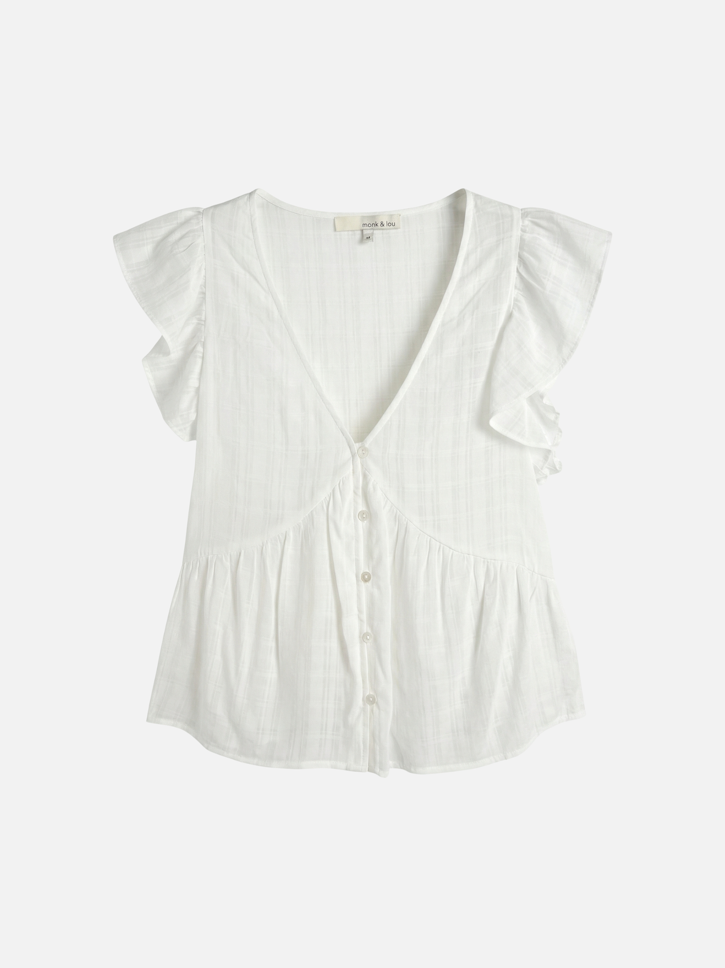 MONK & LOU - Clare Waterfall Sleeve Blouse - 