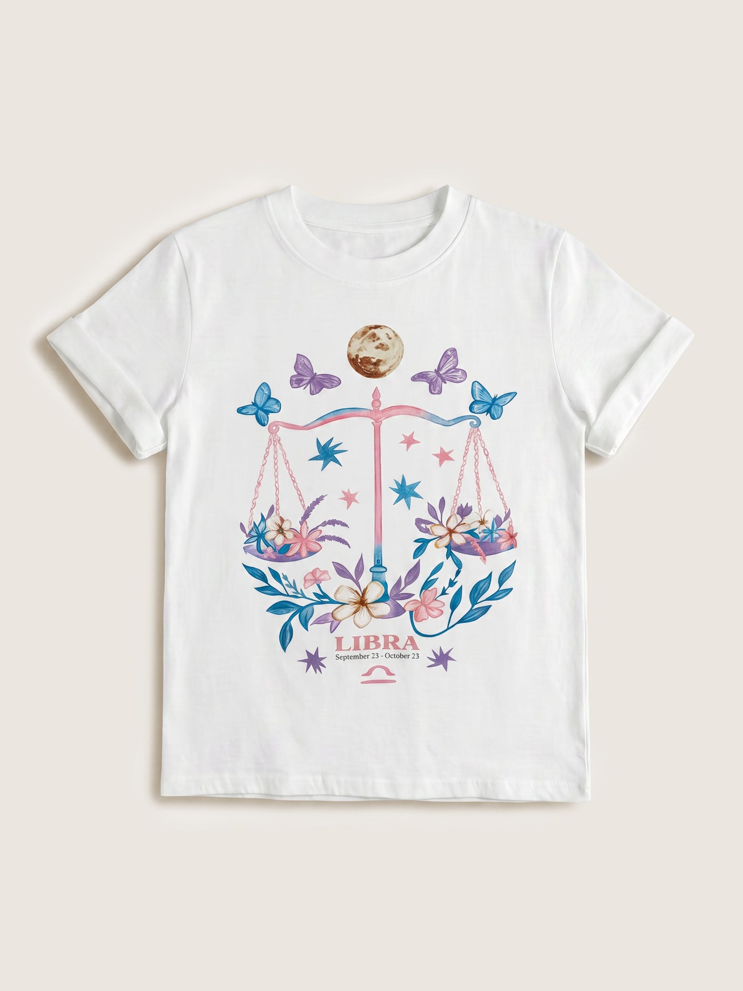 GIRL DANGEROUS - Libra Zodiac Boyfriend T-Shirt - 