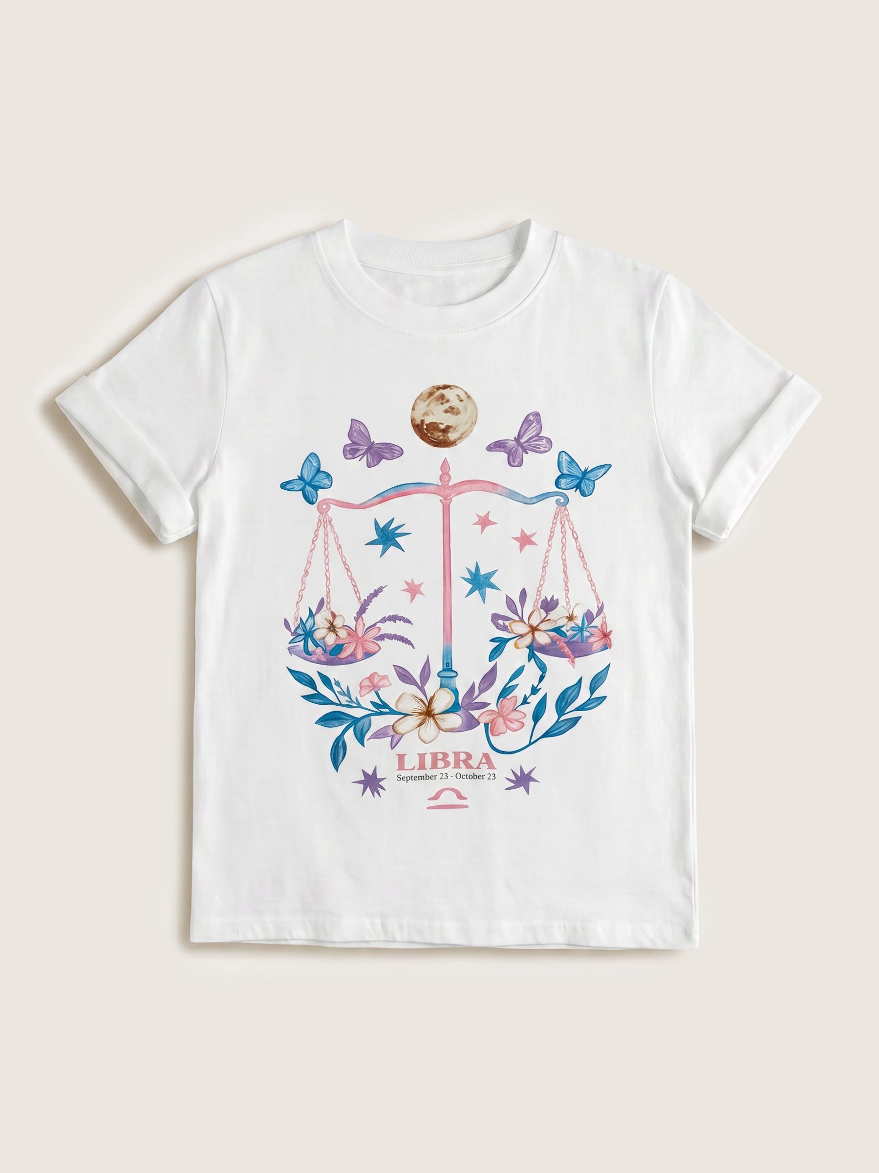 GIRL DANGEROUS - Libra Zodiac Boyfriend T-Shirt - 