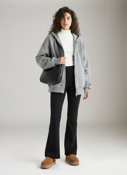 PGD - Ida Everyday Fleece Flare Sweatpant - Jet Black