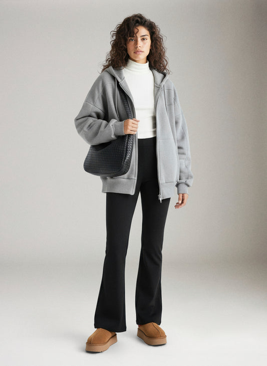 PGD - Ida Everyday Fleece Flare Sweatpant - Jet Black