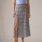 PROPAGANDA - Korane Printed High Slit Skirt - 