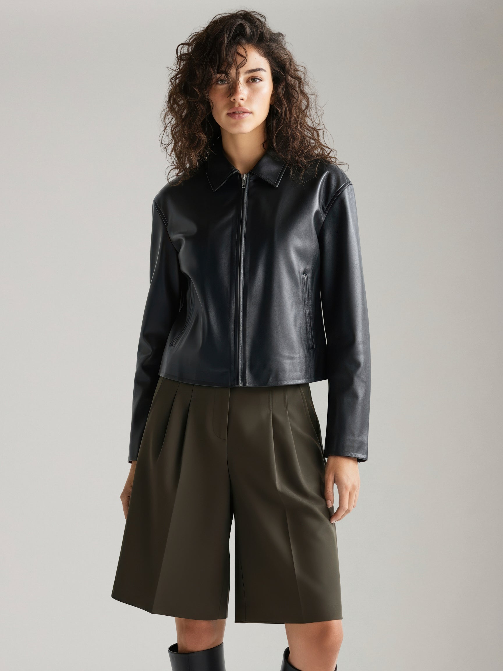 ONLY - Nicki Faux Leather Zip Jacket - 