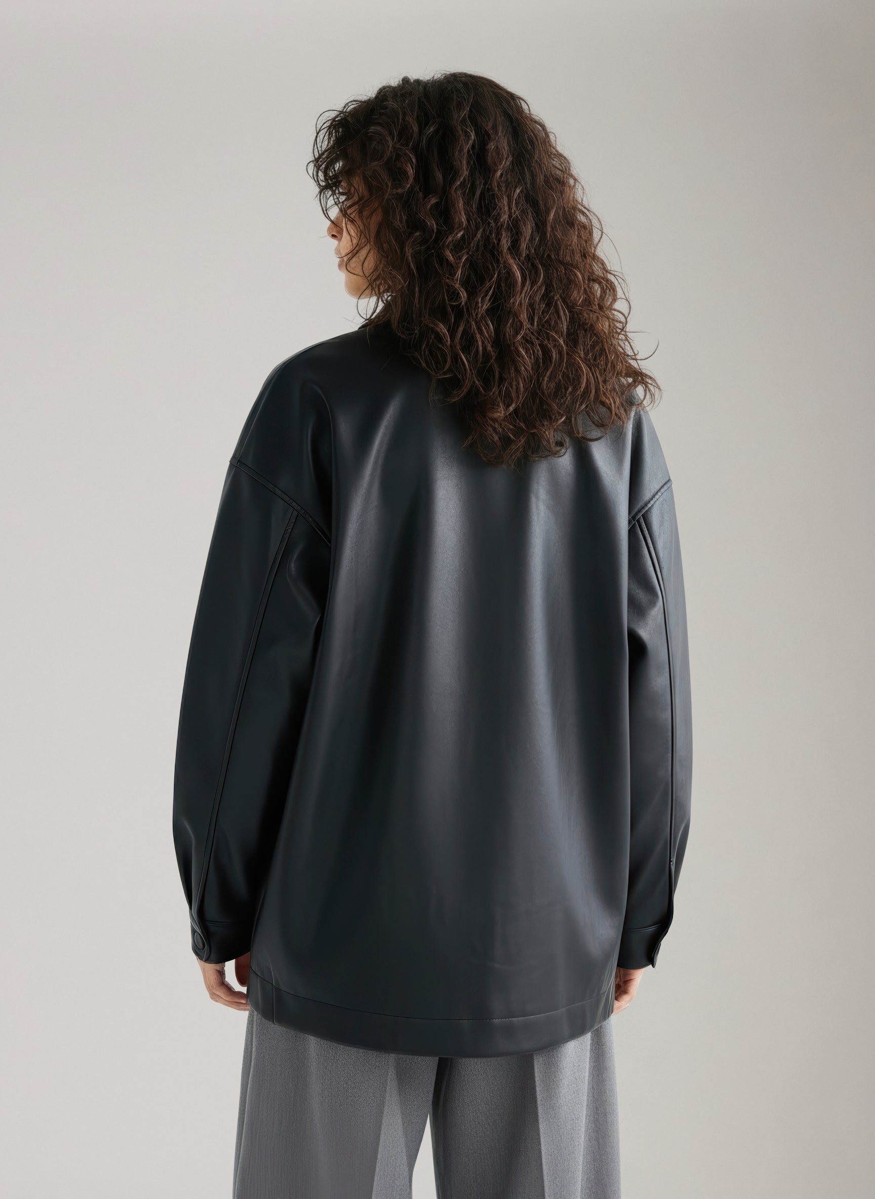 PIECES - Jamilla Vegan Leather Overshirt - 