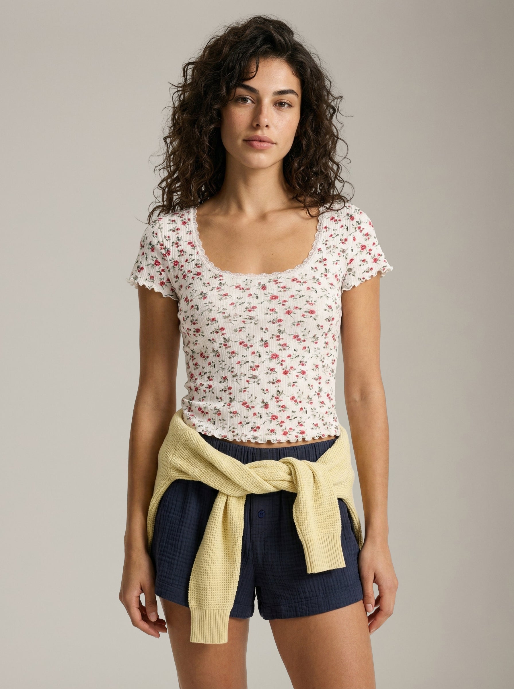 ONLY - Vips Short Sleeve Lace Top - 