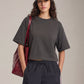LOVEFINN - Cropped Dropped Shoulder T-Shirt - 