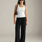 MONK & LOU - Keri Washable Crepe Relaxed Trousers - Black