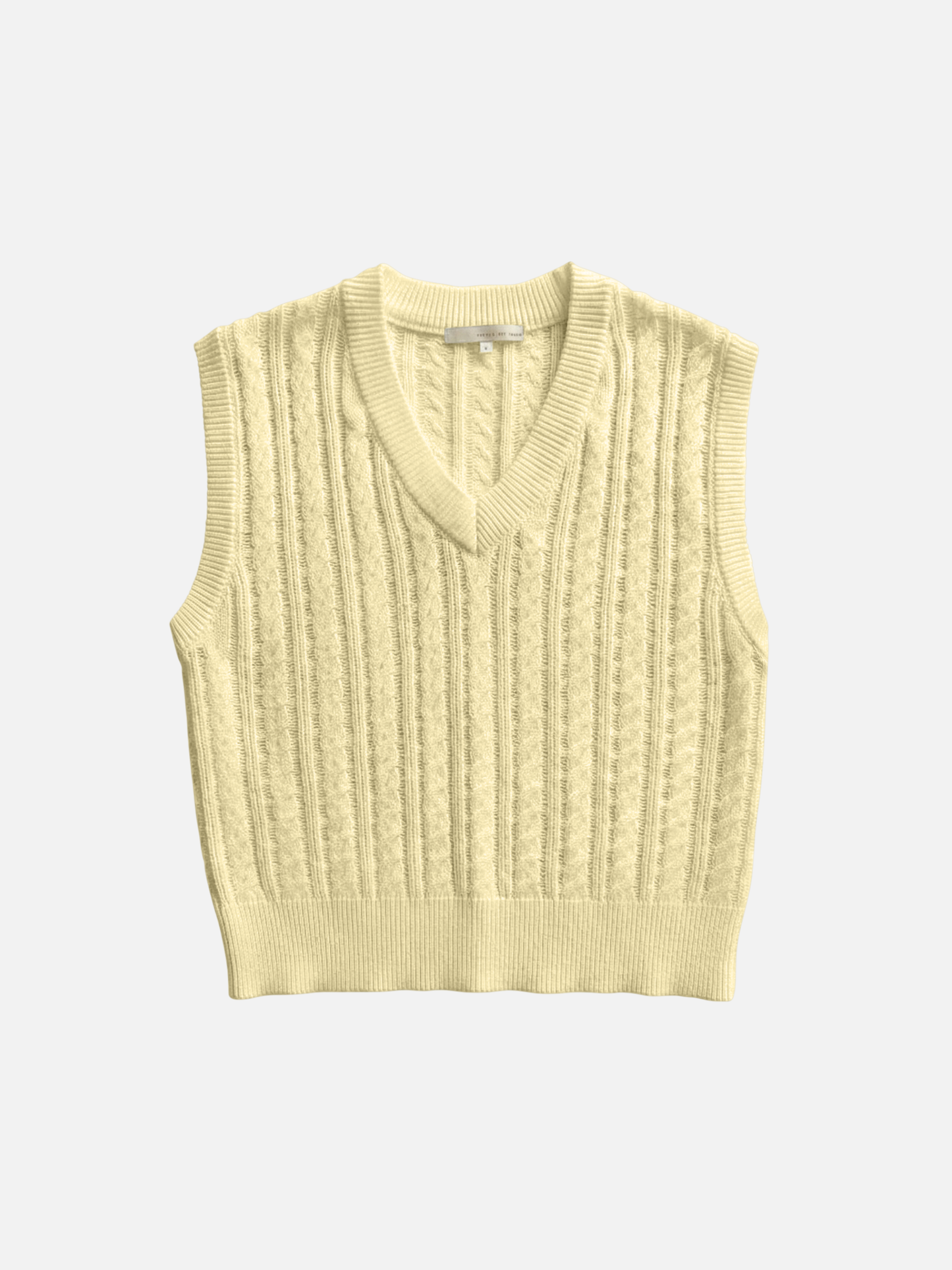 MONK & LOU - Eadie Cable V-neck Vest - 