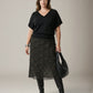 LOVEFINN - Double V-neck Top - Black