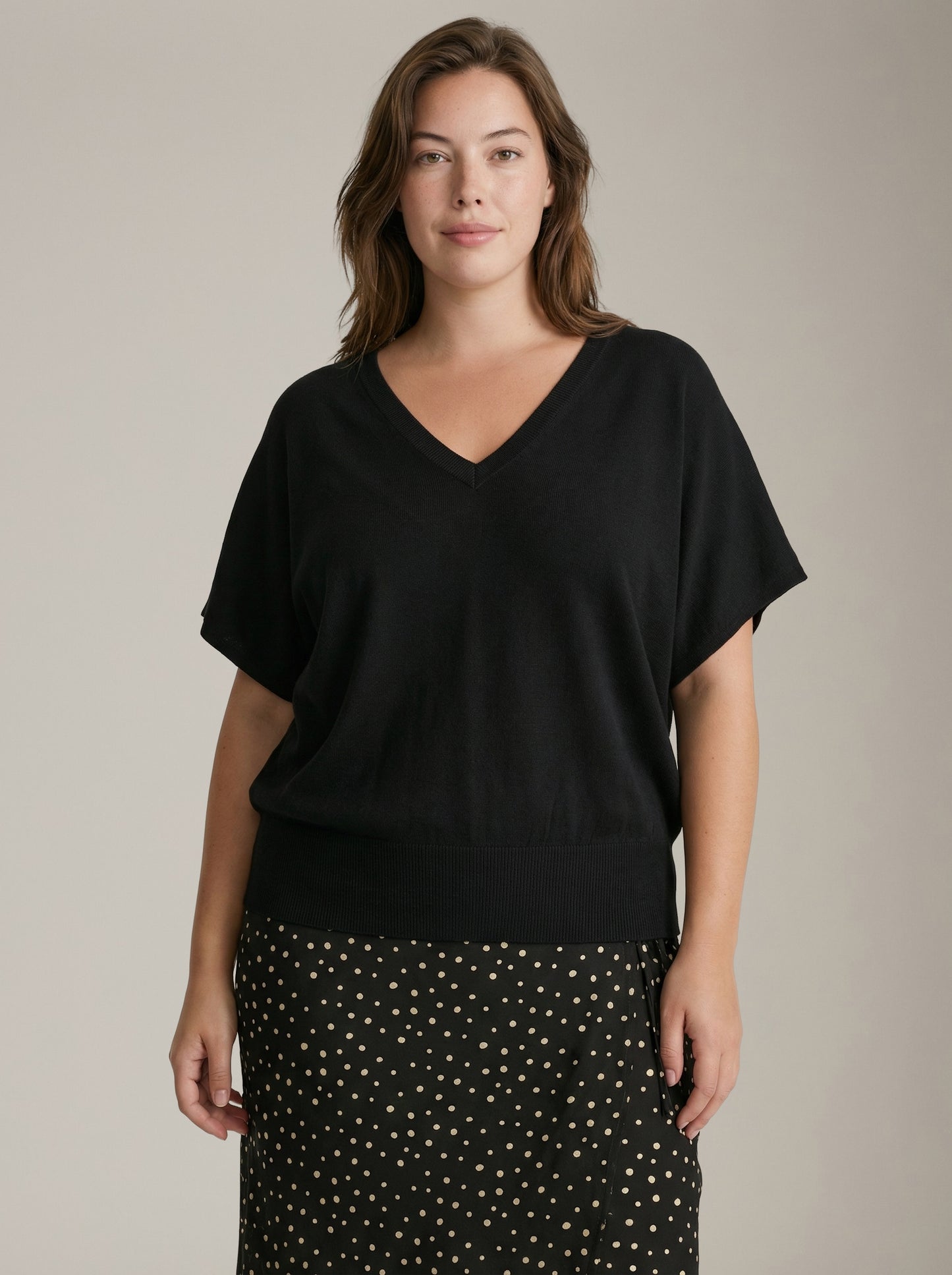 LOVEFINN - Double V-neck Top - 