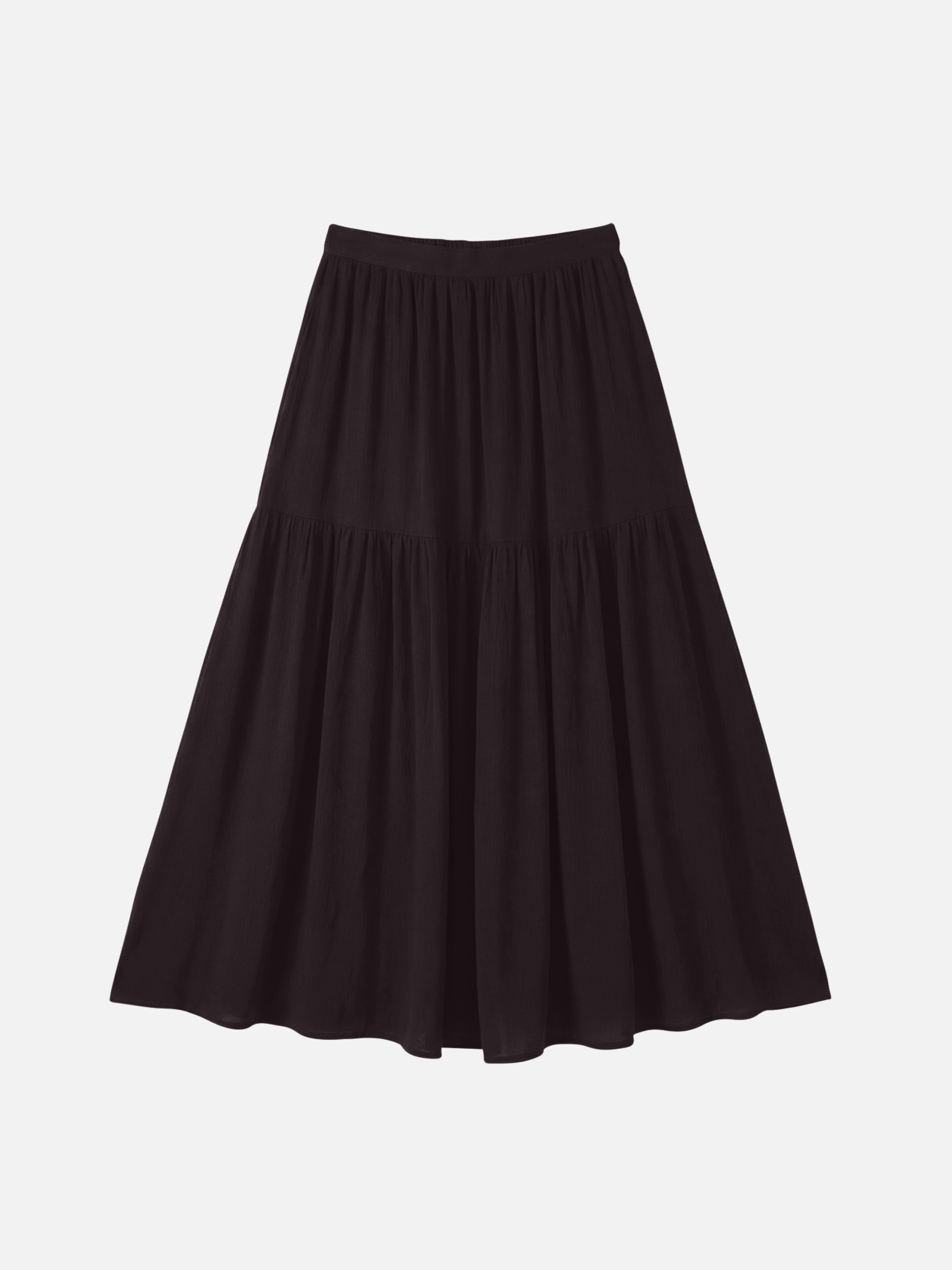 MONK & LOU - Elsie Boho Maxi Skirt - Espresso