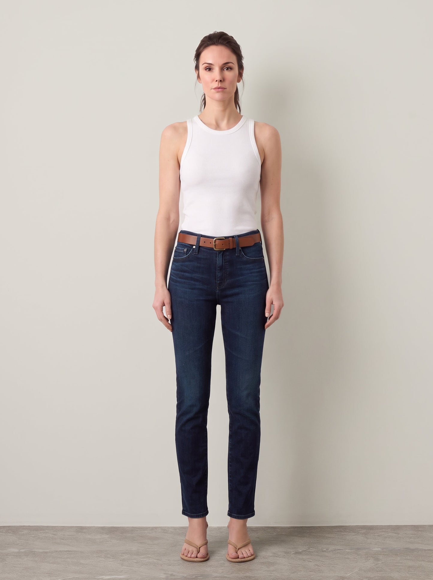 Mari Midrise Slim Straight Leg Jeans
