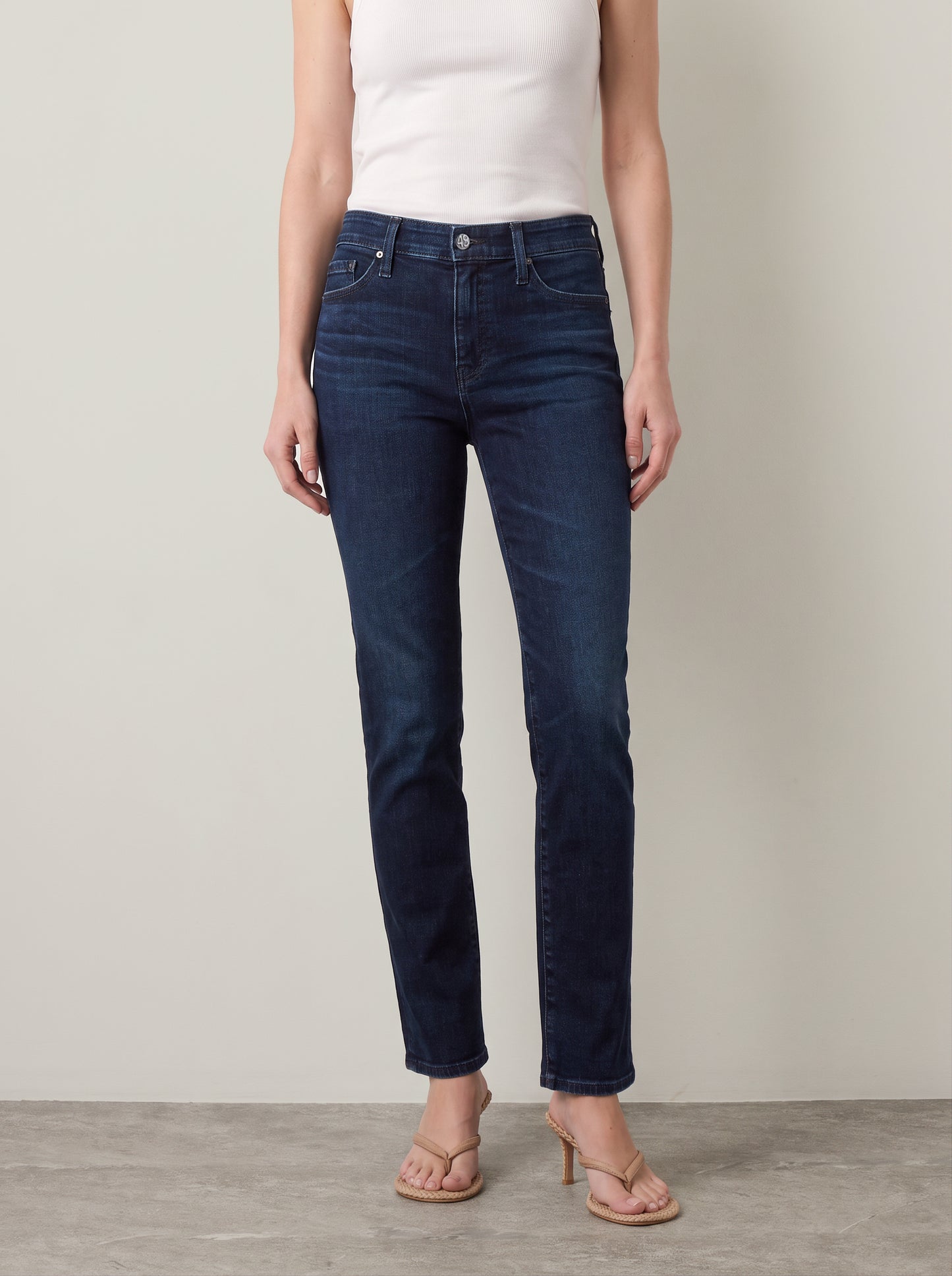 Mari Midrise Slim Straight Leg Jeans