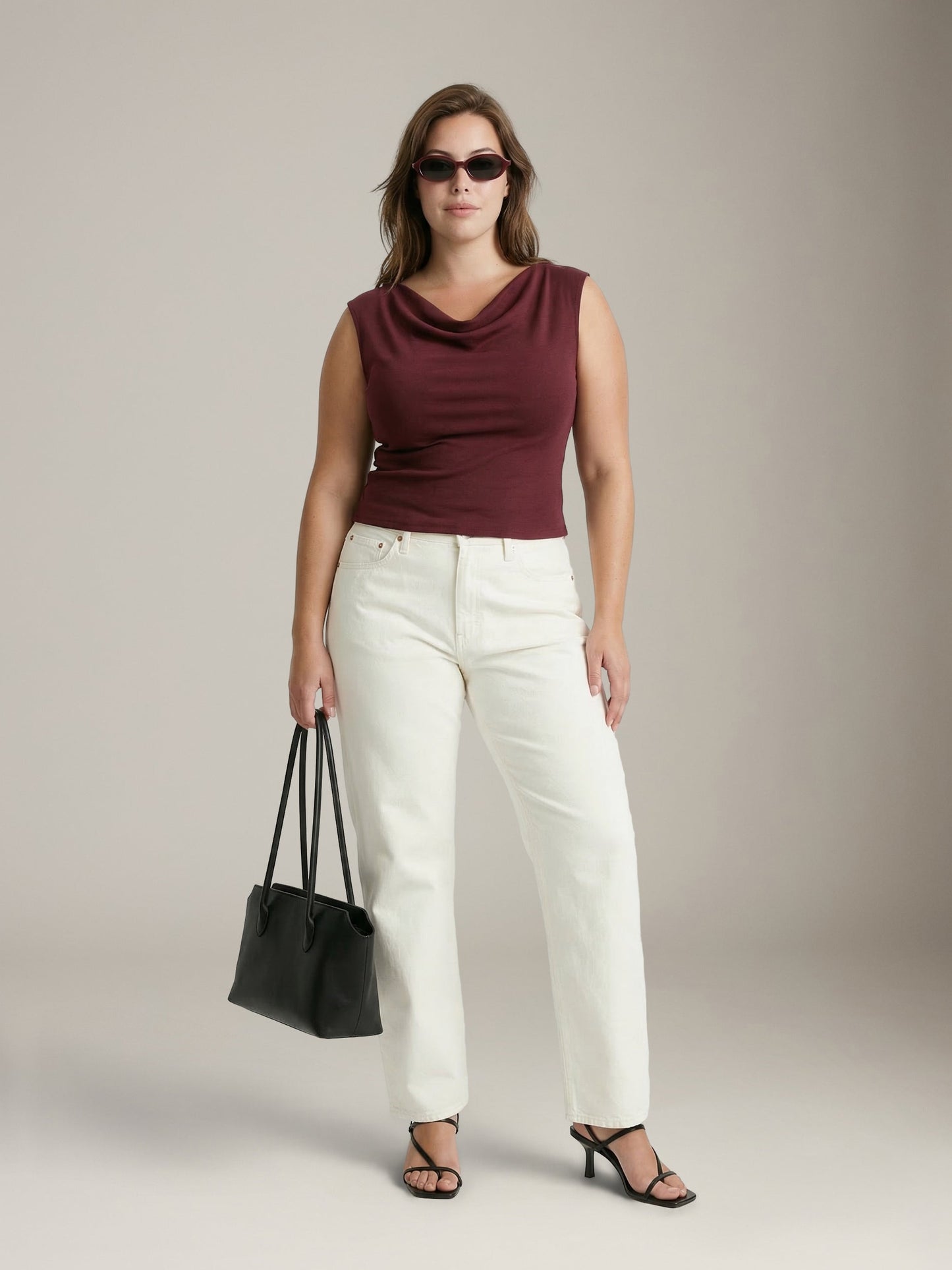 MONK & LOU - Merritt Cowl Neck Top - 