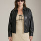 PIECES - Vera Faux Leather Bomber Jacket - 
