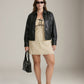 PIECES - Vera Faux Leather Bomber Jacket - 