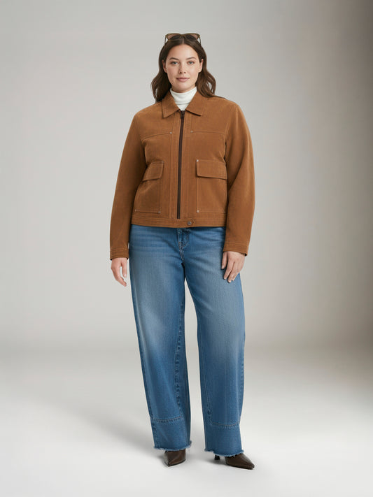 FREE PEOPLE - Blair Vegan Suede Jacket - 