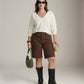 LOVEFINN - V-neck Longsleeve Top - Off-White