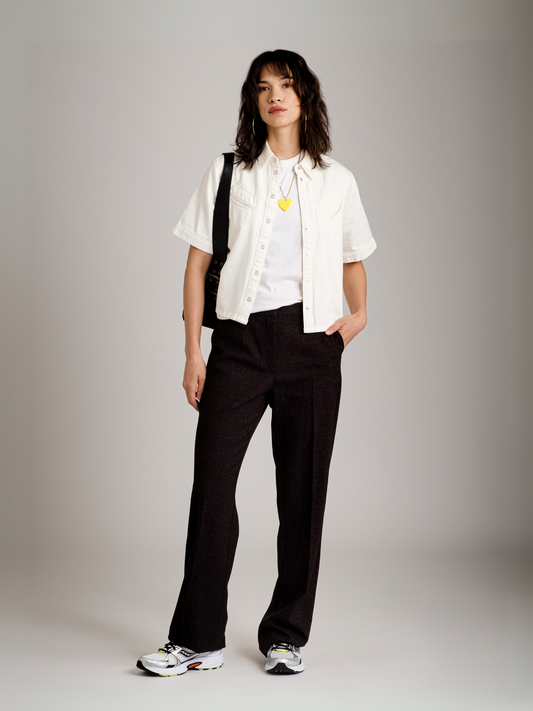 MONK & LOU - Virginia Suiting Straight Leg Pants - 