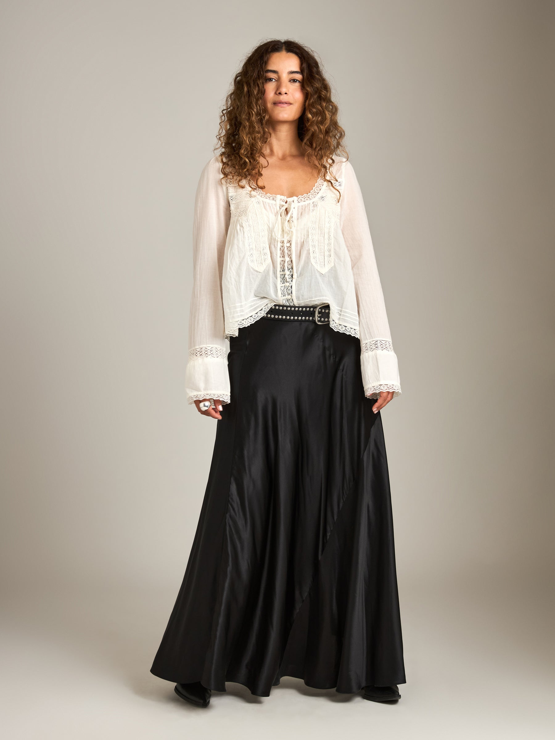 FREE PEOPLE - Evermore Long Sleeve Blouse - Ivory