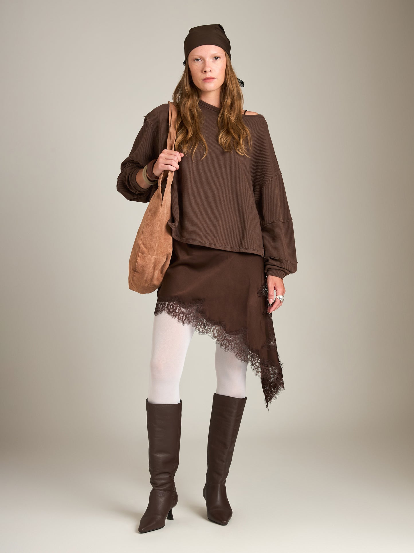 FREE PEOPLE - Total Eclipse Long Sleeve Tee - French Chocolate