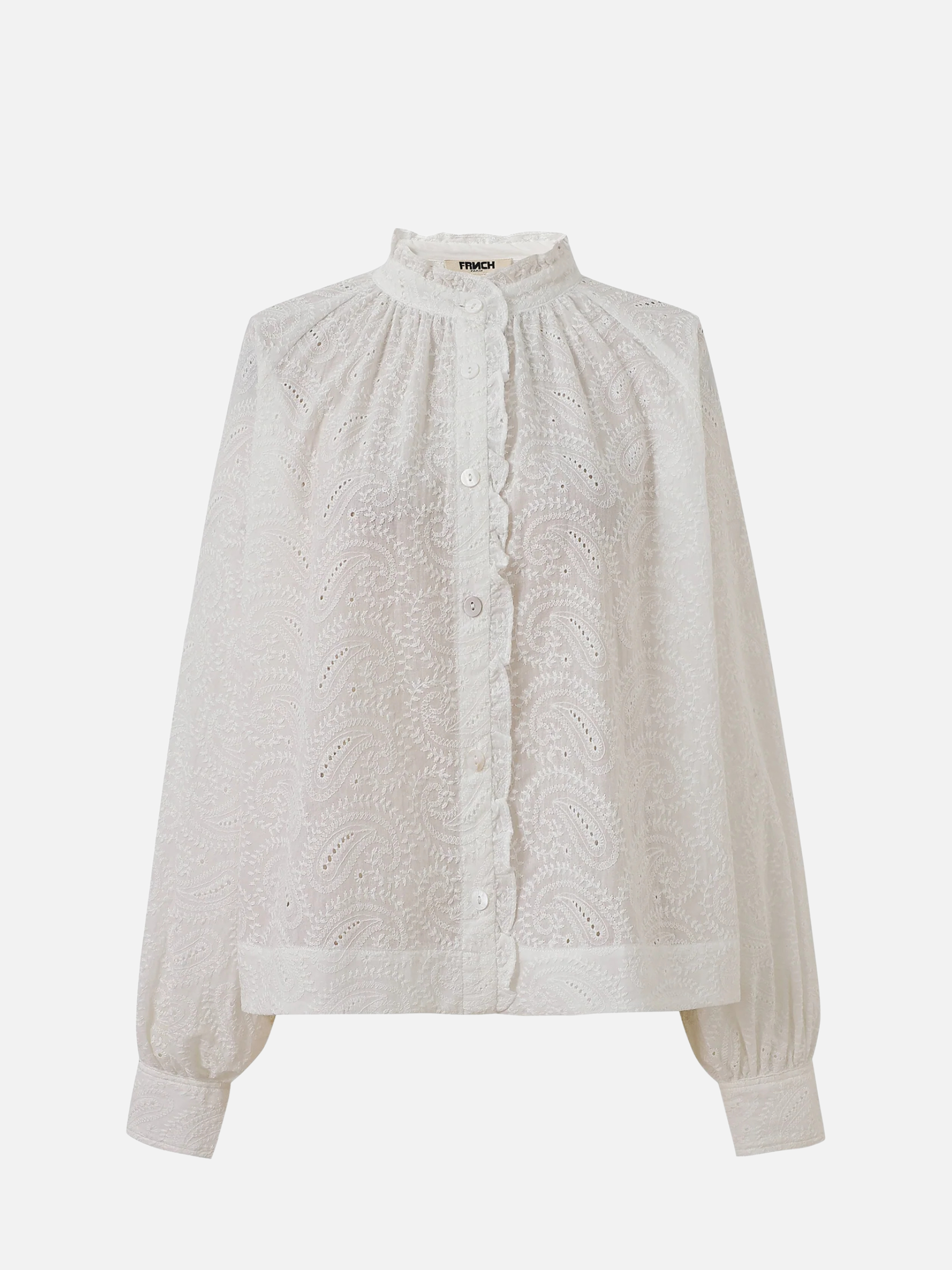 FRNCH-Ecrin Paisley Shirt-Blanc