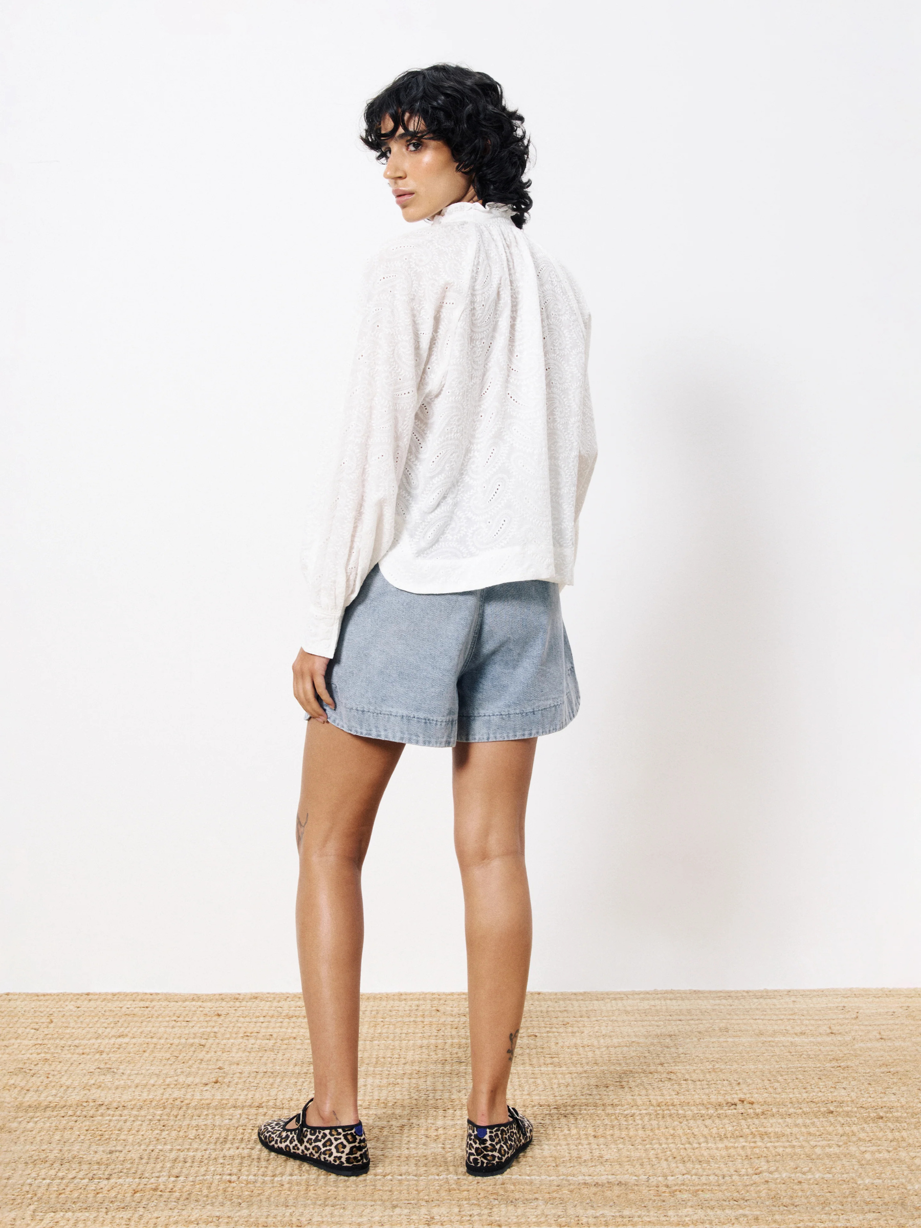 FRNCH-Ecrin Paisley Shirt-Blanc