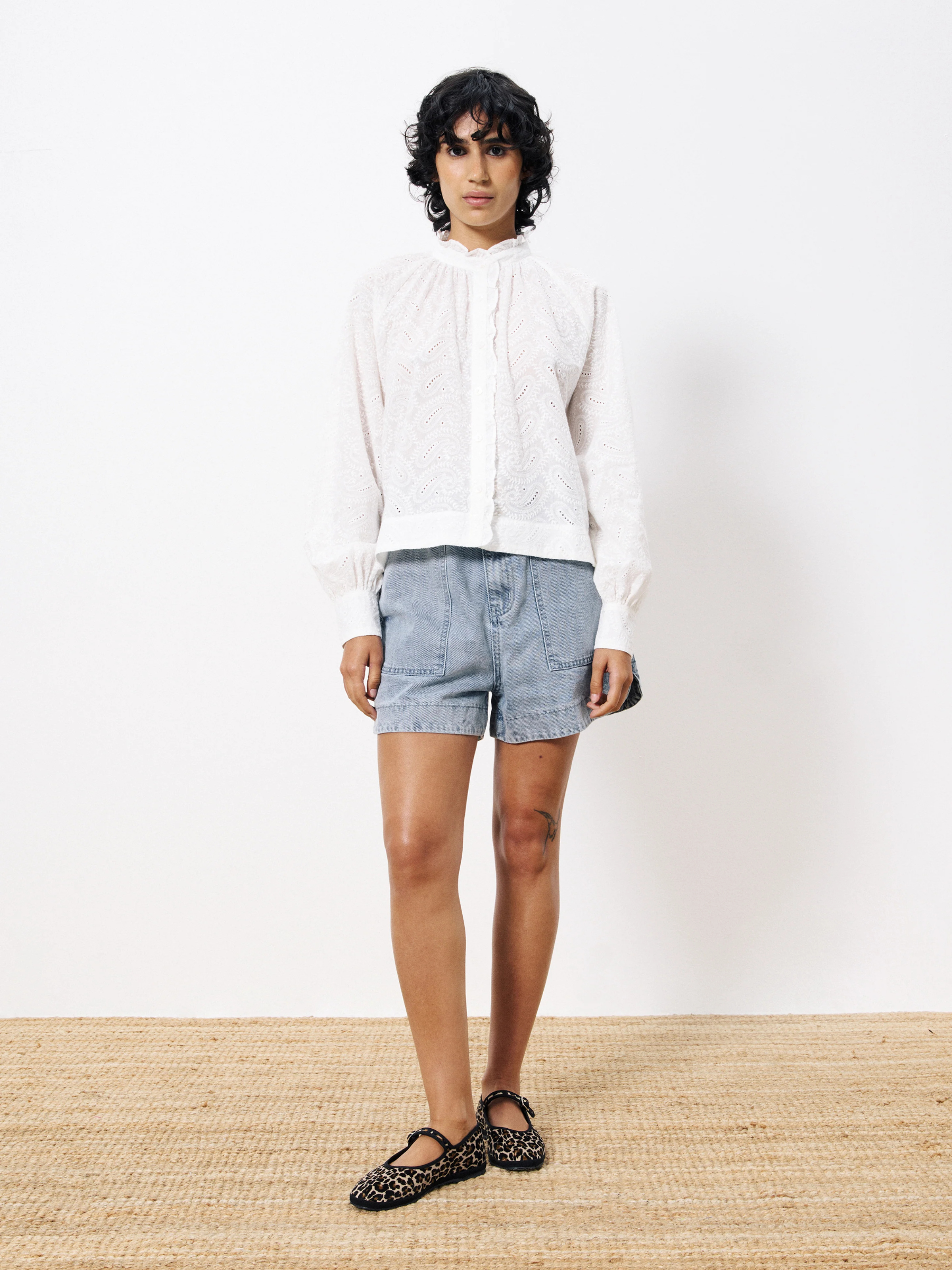 FRNCH-Ecrin Paisley Shirt-Blanc