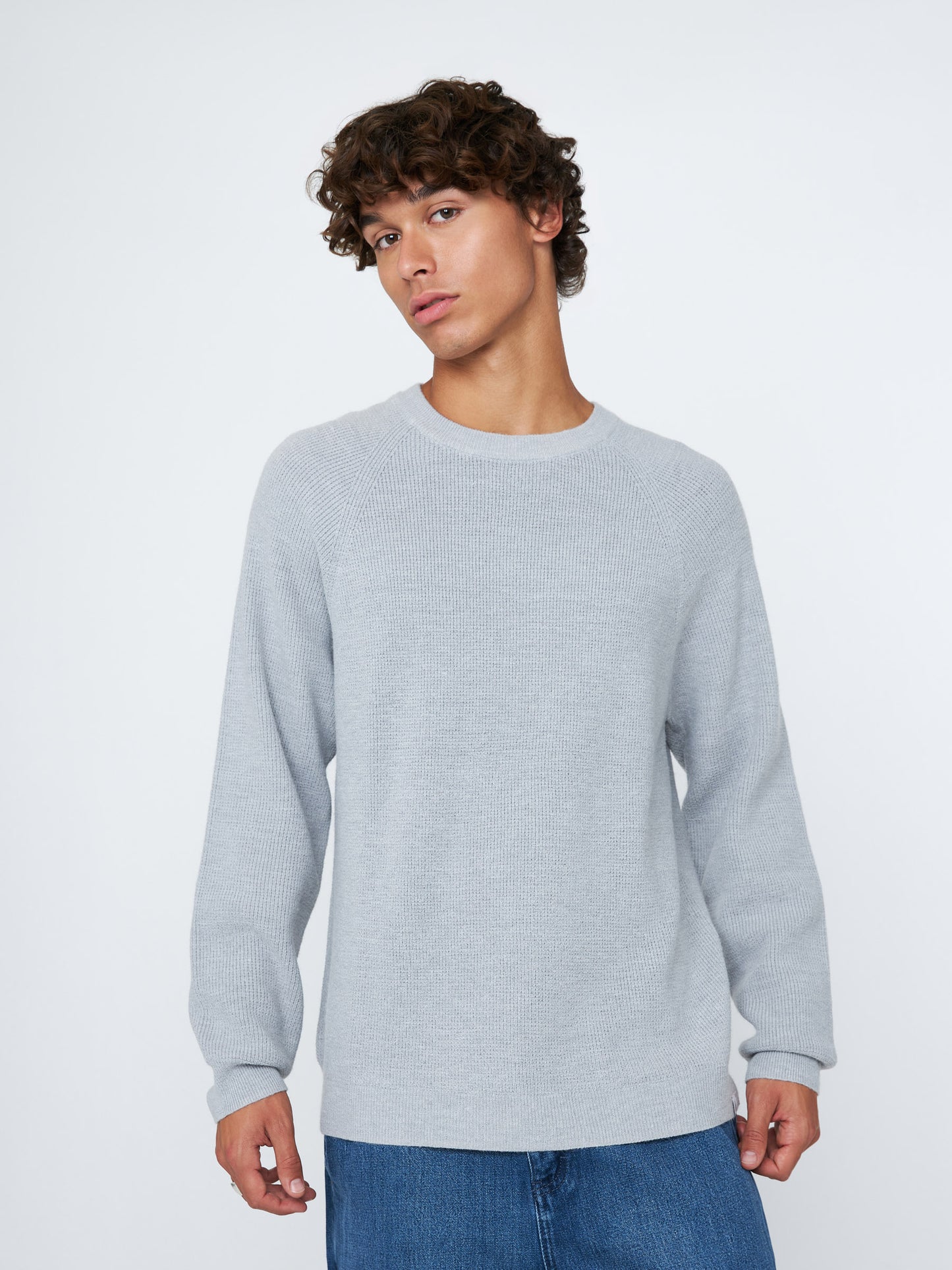 m sweaters - ATRIUM - Honeycomb Knit Crewneck Pullover - PLENTY